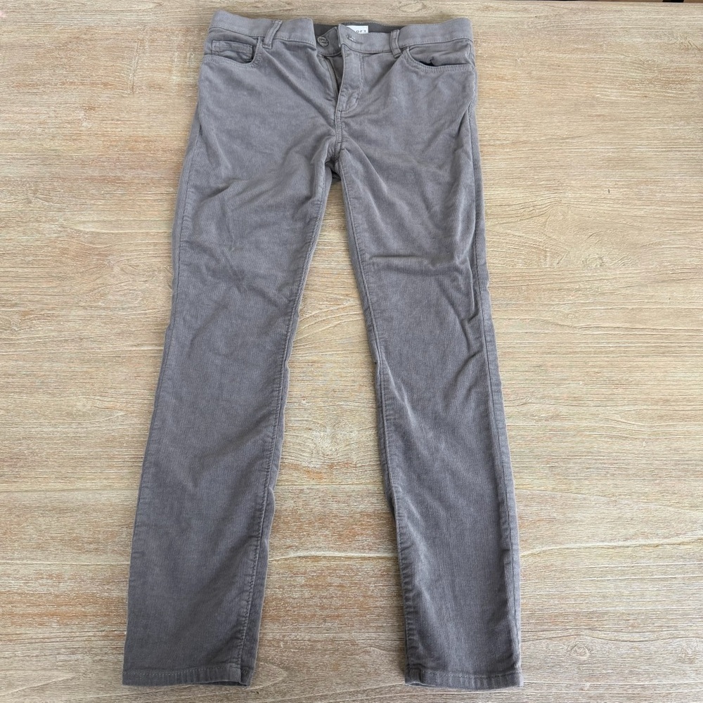 Loft Size 6 Grey Corduroy Modern Skinny Jeans-Normcore Chic, Classic Basic Pants
